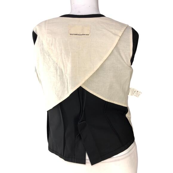 Jelly Garcia Womens Size XS Blazer Jacket One Button Partial Lining Lapel Straps - Picture 12 of 16